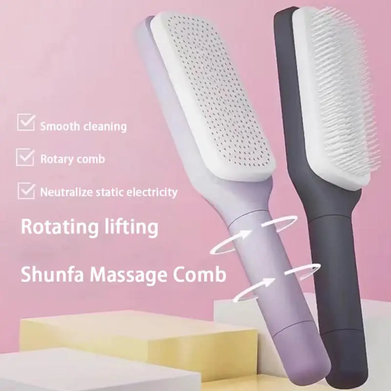 

Hair Comb Massage Scalp Automatic Cleaning Of Hair Loss Anti-static Telescopic Massage One-button Cleaning Hair Care/styling Ms.