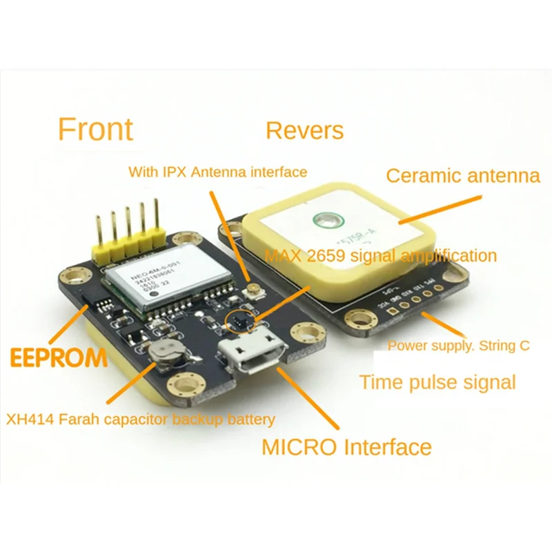 GPS 모듈 NEO-6M APM2.5 네비게이션 모듈 위치 모듈(Ipx 안테나 인터페이스 포함)