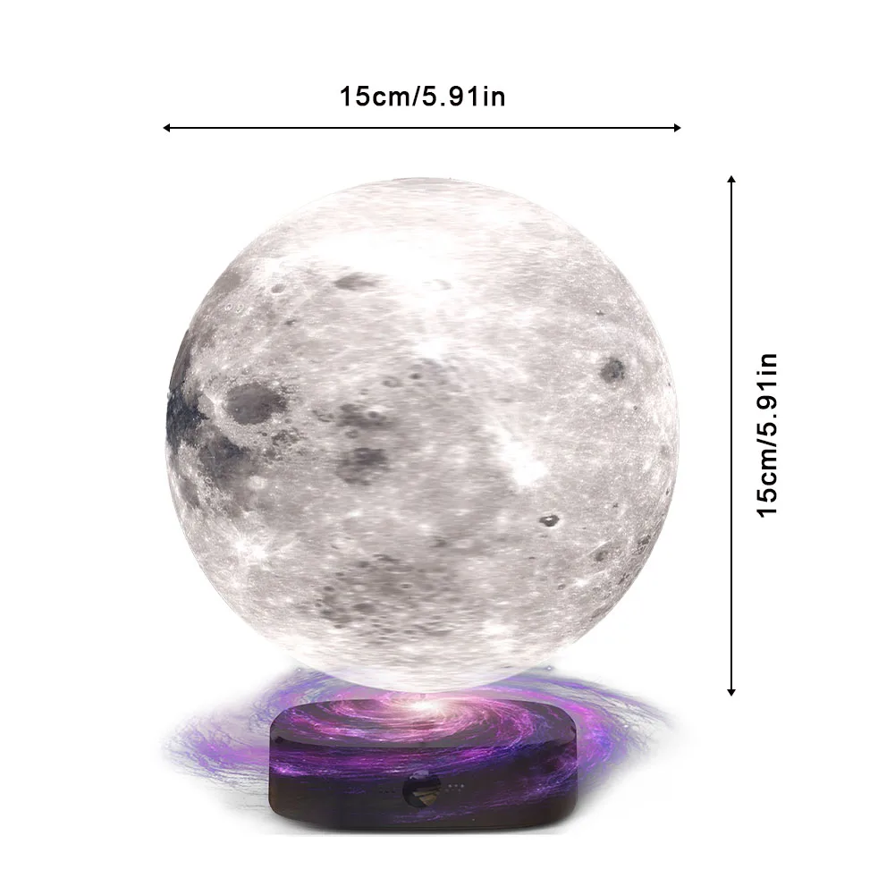 1Pc 15cm Moon Lamp LED Night Light Battery Powered with Stand Starry Lamp Bedroom Decor Night Lights Kids Gift Moon Lamp