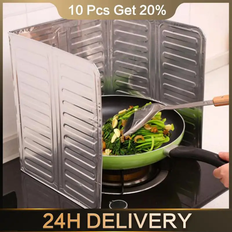 Foldable Versatile Modern Design Oil Splash Guard Baffle Plate Kitchen Accessories Easy To Clean Splatter Screens Convenience