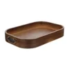 Jewelry Tray Retro Decor Holder Plateau Cutlery Vintage Restaurant Bread Ware Supply Bamboo Serving 1