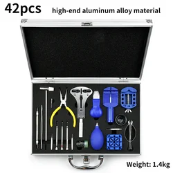Ultimate Watch Repair Tool Kit: Comprehensive Set for Battery Replacement, Strap Adjustment, and Maintenance (42pcs Aluminum alloy)