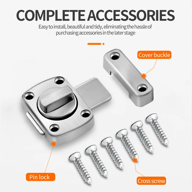 Door Latch Anti-theft Door Latch Cast Iron Hook Door Latch Adjustable Security Burglary Protection Lock Home Security
