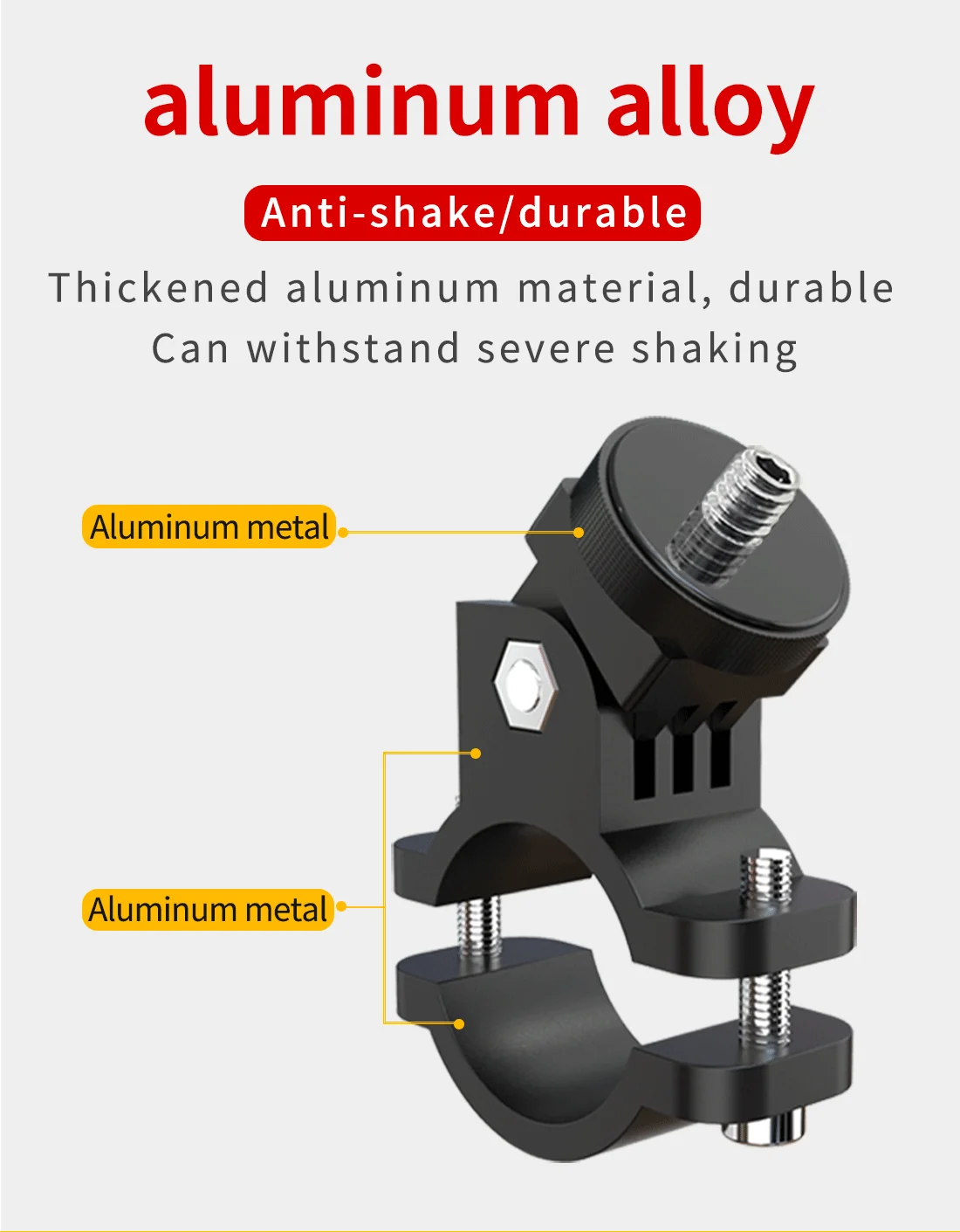 Metal Cycling Bike Mount Motorcycle Handlebar Holder 1/4 Screw for GoPro 10 9 8