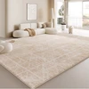 Cream Style Living Room Decoration Anti-slip Carpet Thick Plush Study Floor Mat Large Area Rugs Home for Bedroom Fluffy Soft Rug 3