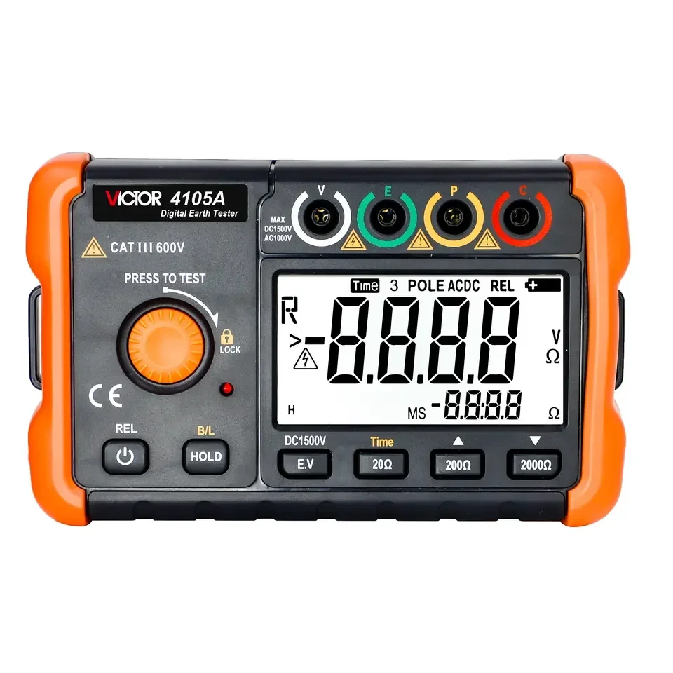 

VICTOR Ohm Meters 4105A/4015B High definition LCD display screen with 2000 words display Digital Earth Resistance Meters