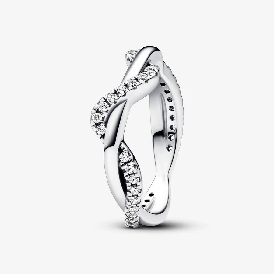 Winter Collection 100%925 Sterling Silver Ring Luxury Love full Zircon ring of different widths Girlfriend Gift women's jewelry 4