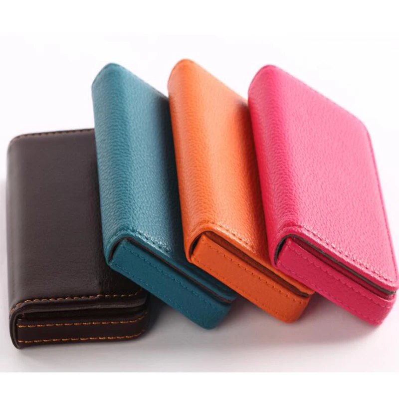 1PC Creative Business Card Case PU Card Holder Leather Box Cover Credit Men Business Holder PU Wallet