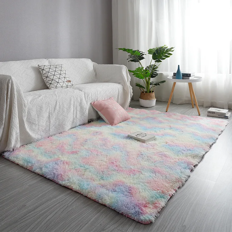 Machine Washable Upgrade Rugs for Bedroom Fluffy Shaggy Soft Area Rug Non-Slip Indoor Floor Carpet