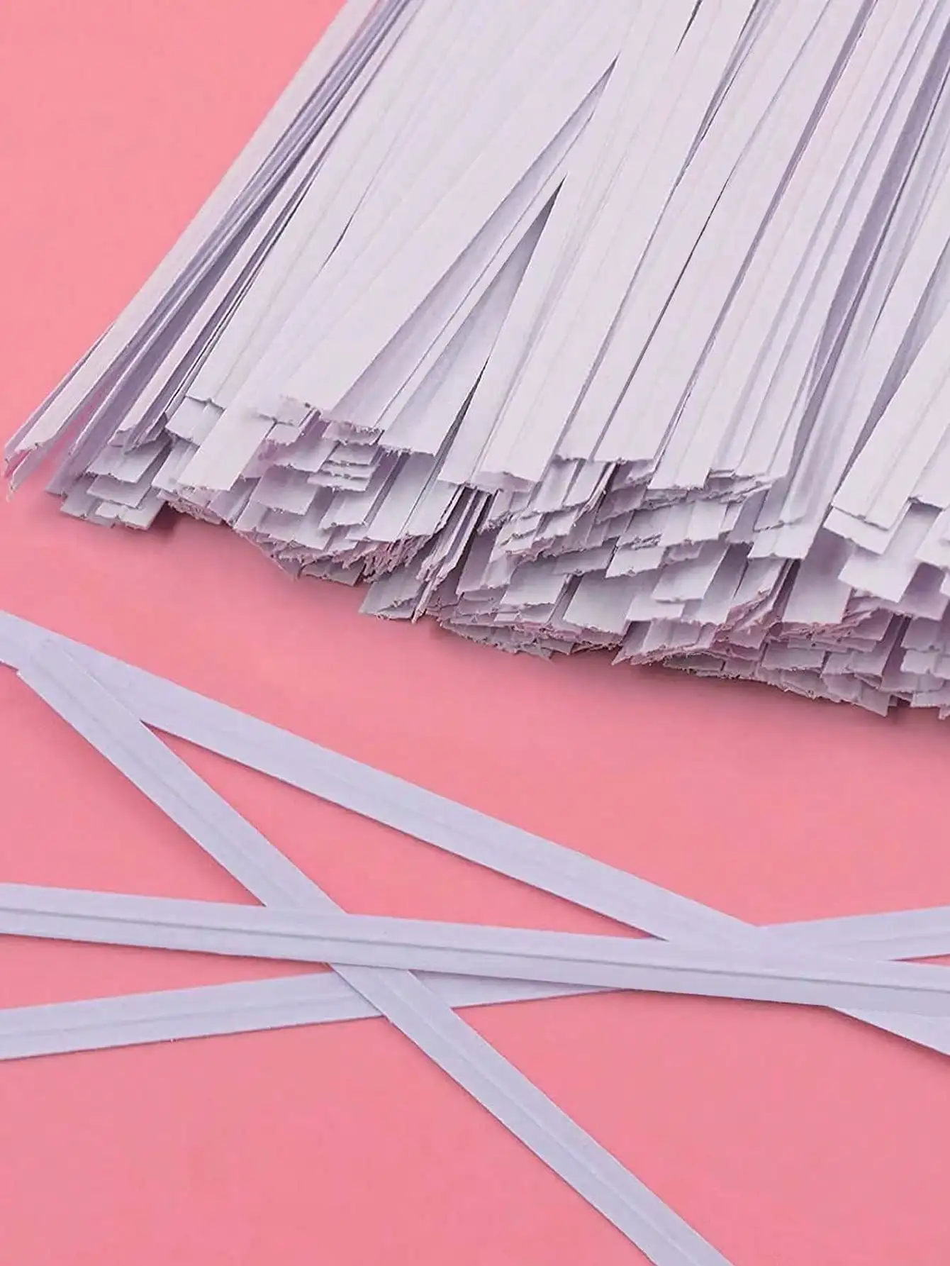 1000Pcs White Paper Twist Ties Bread Ties Bag Garden Twist for Bags Bread Wire Tie for Party Cello Candy Br