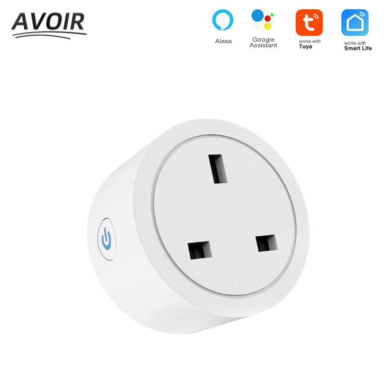 

Avoir Wifi Smart Plugs UK Standard Smart Socket With Timer 16A Wall Electrical Sockets Works With Alexa Google Assistant Yandex