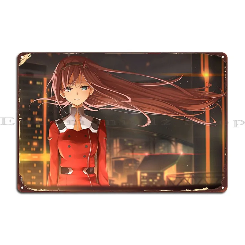 

Zero Two Metal Sign Mural Print Wall Decor Pub Designing Tin Sign Poster