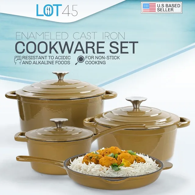 7-Piece Enameled Cast Iron Cookware Set 4