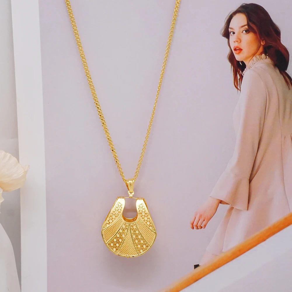 Jewelry Sets Hollow Irregular Gold Color Classic Earrings Pendent Necklace For Women New Design Wedding Party Gift