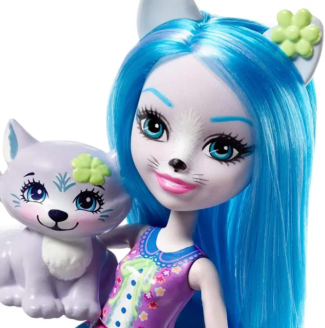 Original Enchantimals Gepardenmädchen Cherish Cheetah Puppe WINSLEY Wolf Doll & Trooper Figure Doll Toys Girl Kit Birthday Gift 3