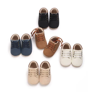 5 colori stringate scarpe Casual primavera e autunno scarpe Casual per bambini 0-18 mesi scarpe basse in cotone scarpe da passeggio per bambini 1
