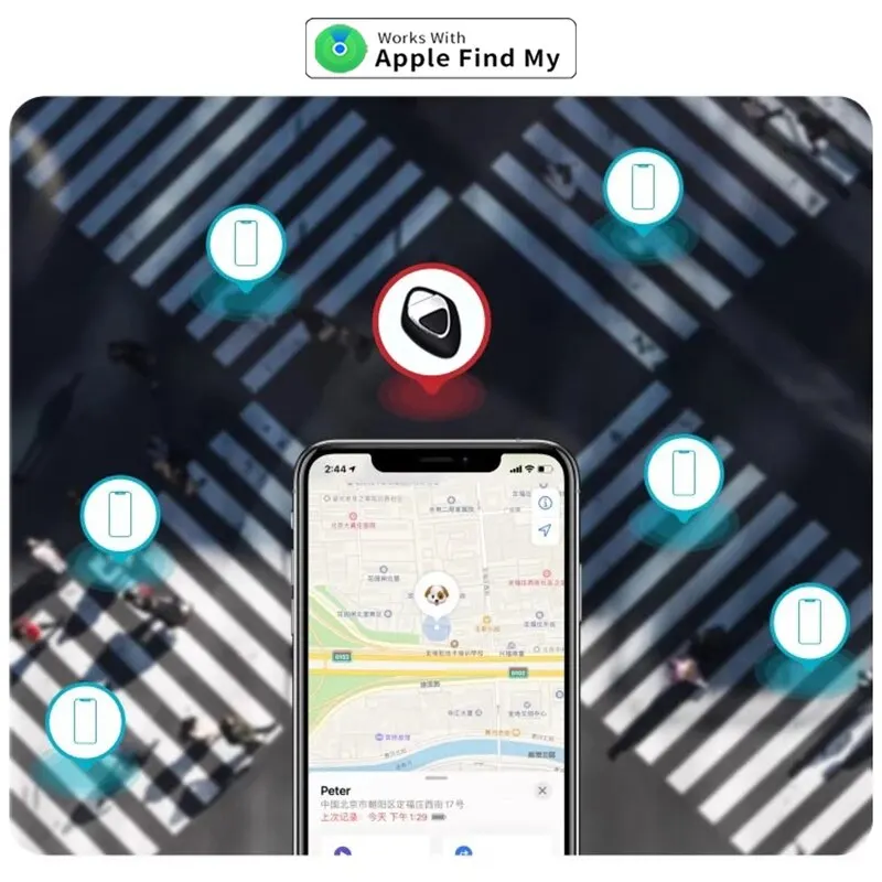 GPS Locator Smart Bluetooth Work with Apple Find My APP ITag Anti Lost Reminder MFI Rated for Car Key Pet Kids