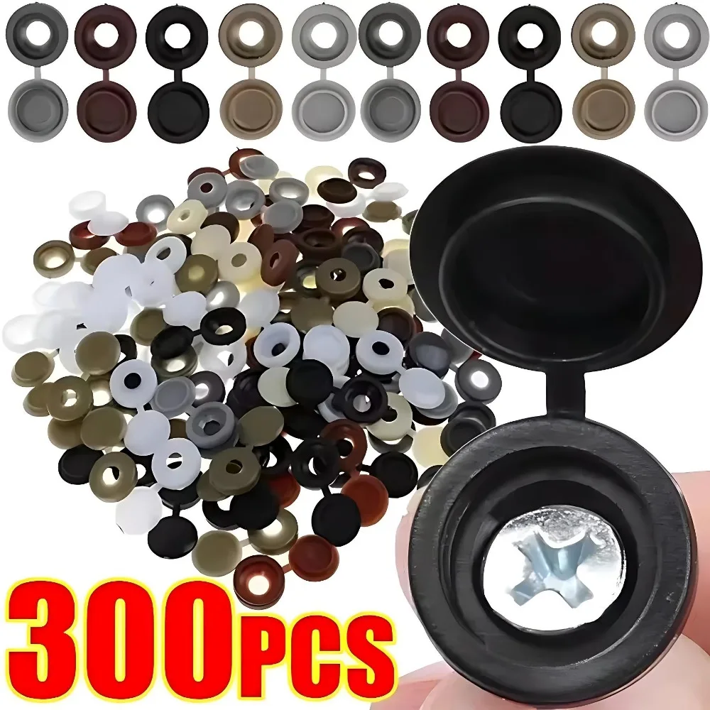 300/100PCS Plastic Nails Screw Cap Decorative Covers Car Nut Nails Protective Caps Self-tapping Screws Cover Furniture Hardware