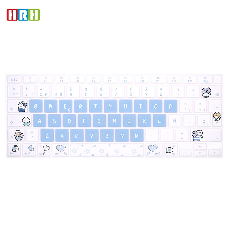 HRH Spanish language Painted Keyboard Cover Skin EU Layout For MacBook 2020 New 13.3 Air A2179 M1 A2337