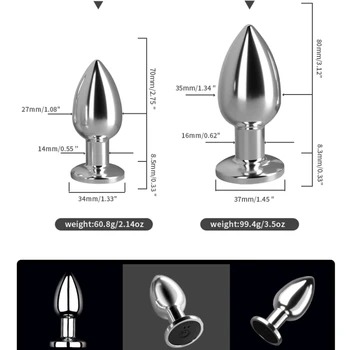 Metal Anal Vibrators Butt Plug Vibrator Wireless Remote Male Prostate Massager Adult Sex Toys for Men Woman Gay Erotic Toys 5