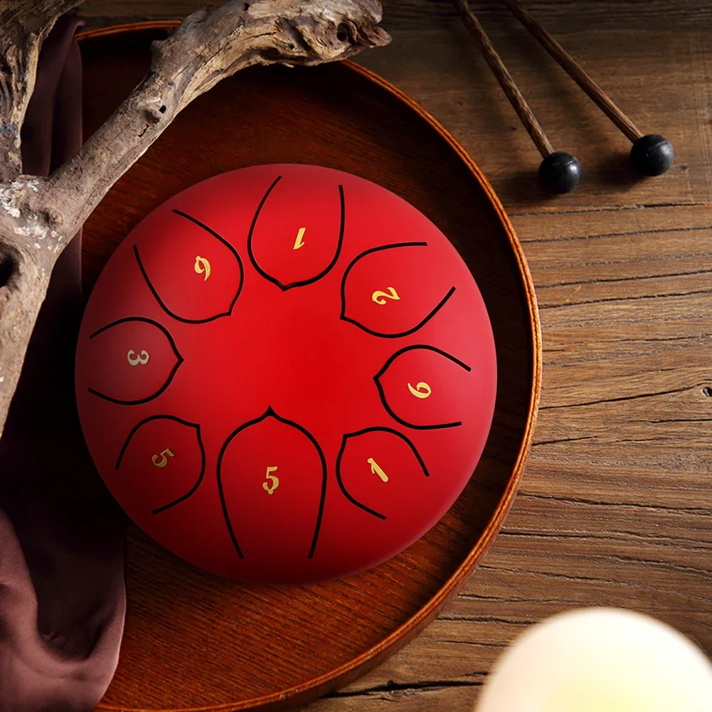 6 inch Steel Tongue Drum Pan Tank Drum with Bag 8/11 Tune Musical Instrument Hand Lightweight Portable Music Elements Set