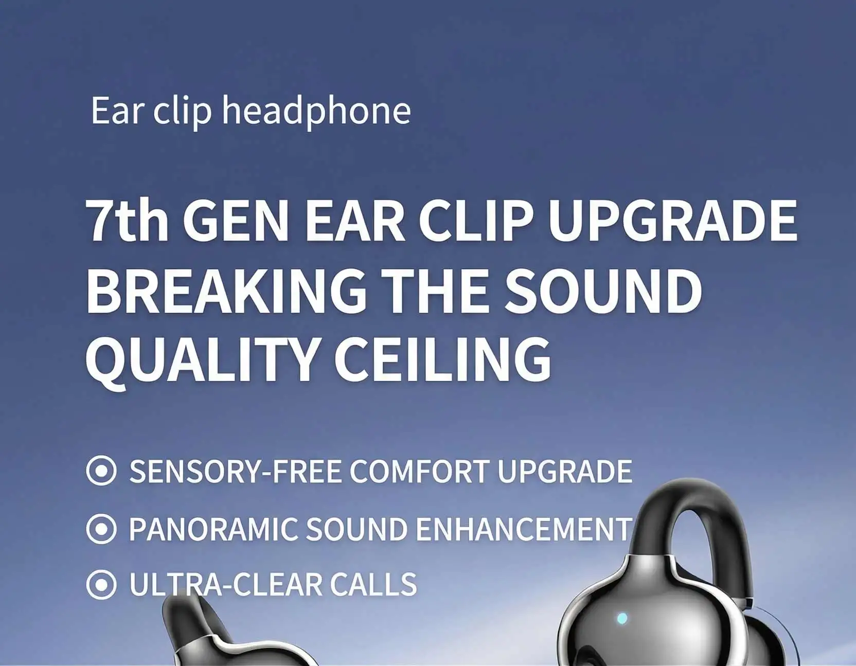 Orone Cp1 Open Ear Wireless Earbuds Bluetooth Clip On Sports Headphones_voghion.com