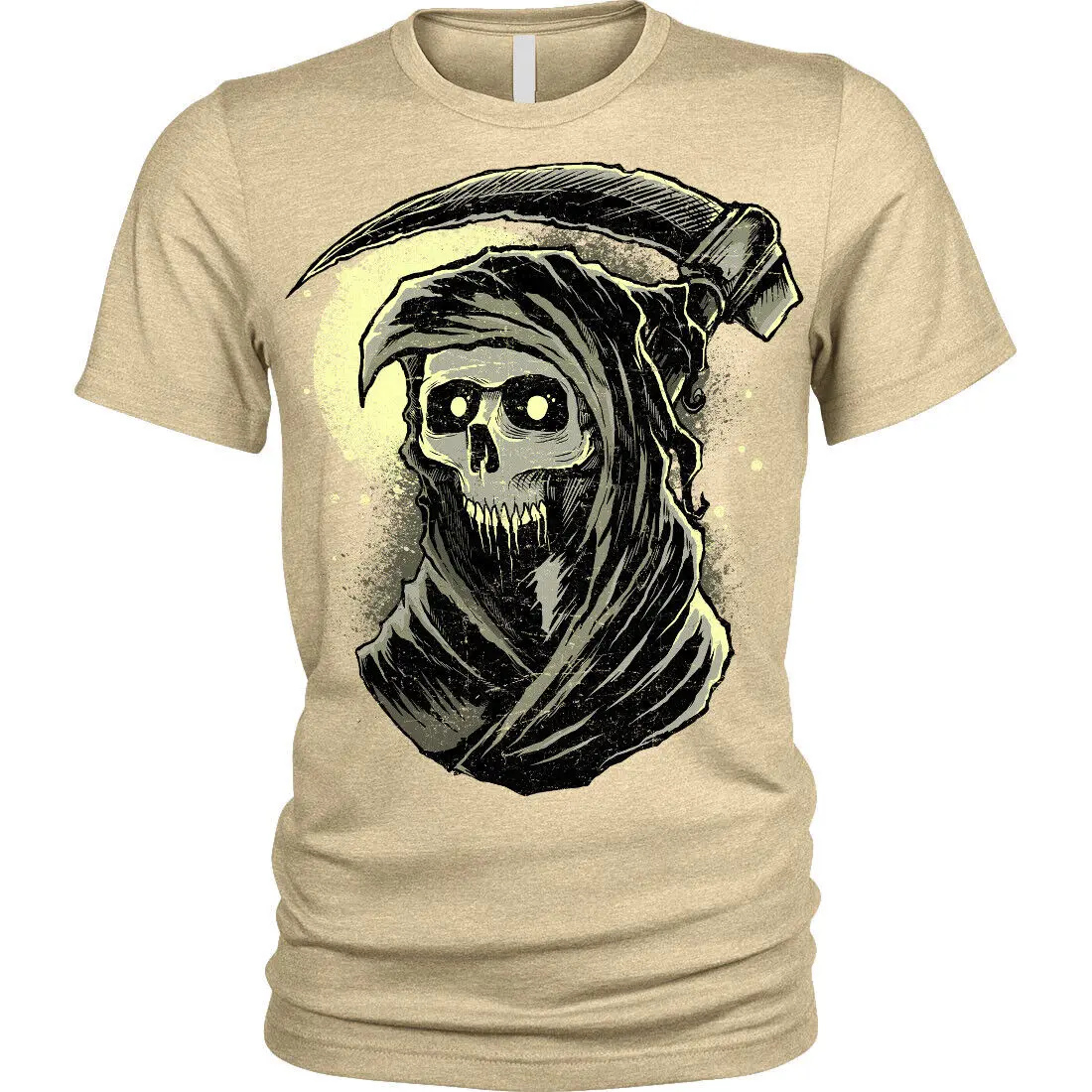 T-Shirt Grim Reaper Skull Death Skeleton Scythe Unisex Mens