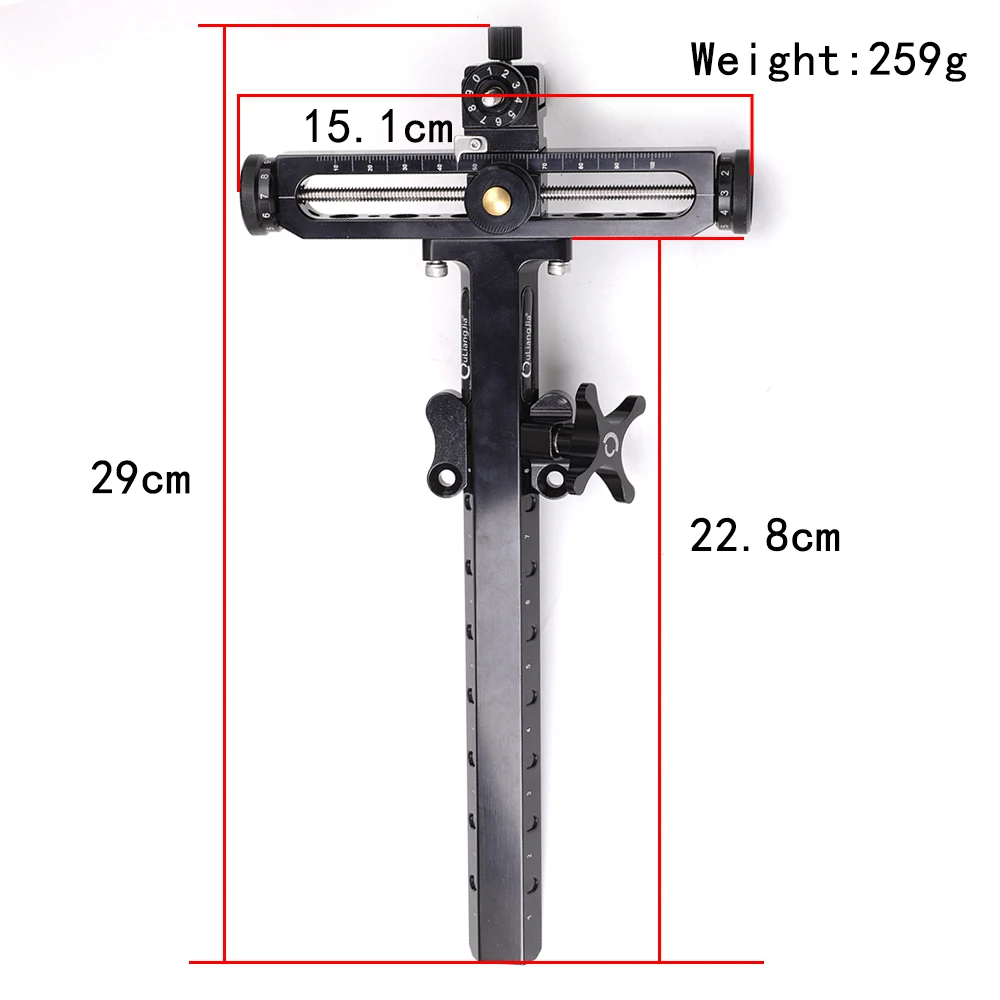Viseur 1 Broche Aluminium Pour Arc Recourbé - MILAEM AKT-QT517B - Réglable