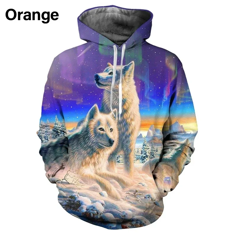 thumbnail image 1 of Sudadera con capucha para hombre nueva de otoño con estampado 3D de lobo y animales, jersey de lobo, moda urbana, sudaderas casuales de gran tamaño para hombre, 1 of 4