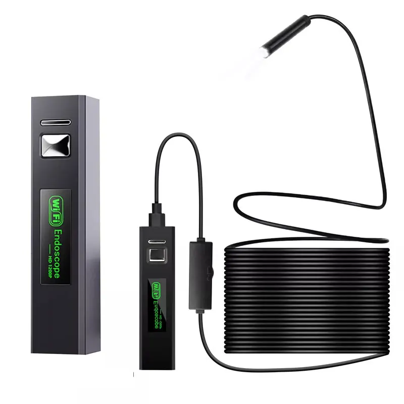 무선 내시경 WiFi 내시경 검사 카메라 1200P HD IP68 방수 스네이크 카메라 (안드로이드 IOS 태블릿 PC용 8 LED 포함)