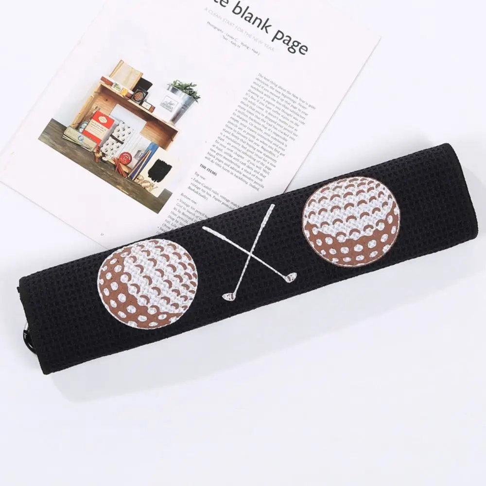 Color Printed Golf Towel Super Absorbent Soft Skin Dry Towels Golfer With Carabiner Training Aids Golf Cleaning Tools