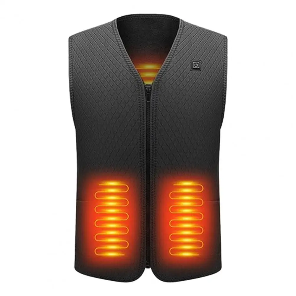 Men Heated Vest 3 Heating Levels Smart Temperature Control Vest Waterproof V Neck Thick Windproof Waistcoat Padded Waistcoat electric heated jacket fashionable vests sleeveless vests sleeveless vest
