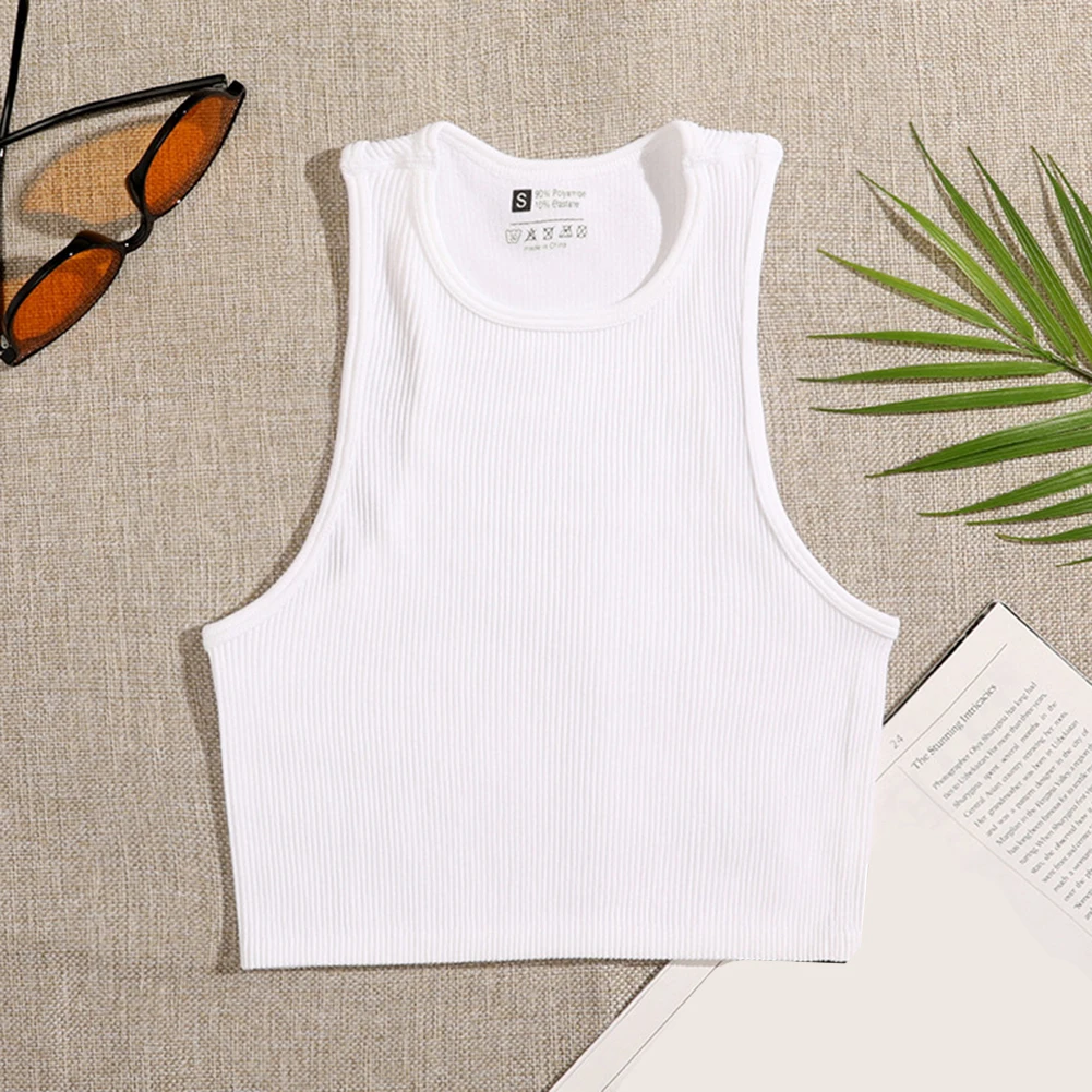

Tank Tops T Shirt Yoga Vest O Neck Running Fitness Sleeveless Slight Stretch Solid Color Summer Comfy Fashion Hot