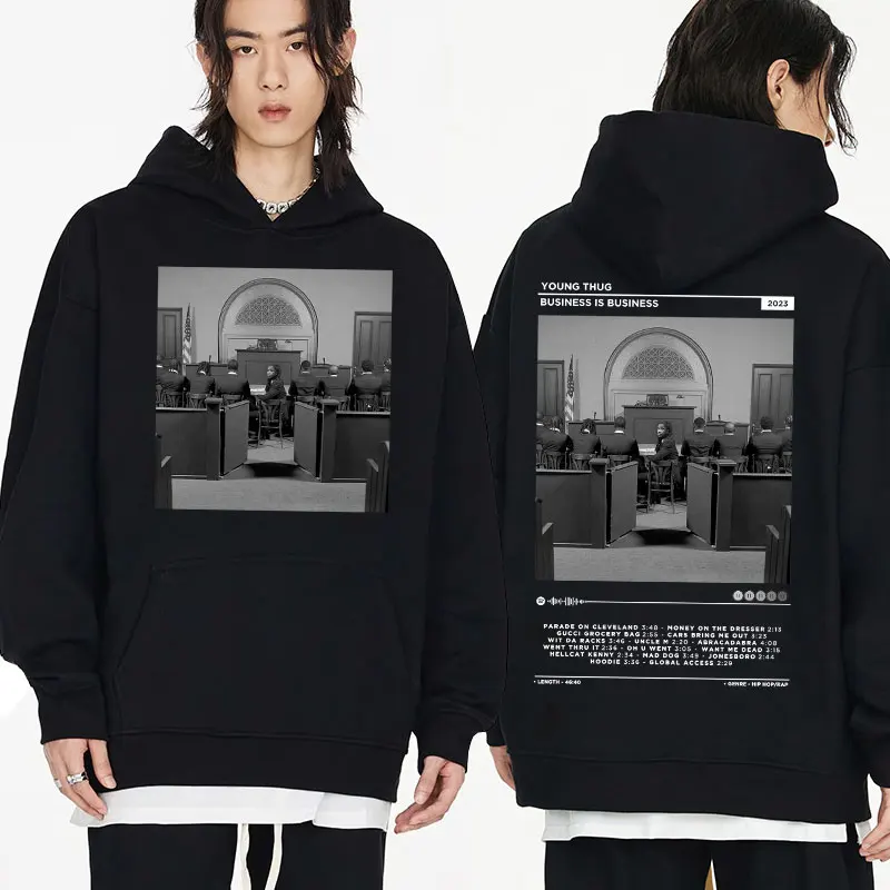 

Rapper Young Thug 2023 Music Album Business Is Busines Hoodie Men Women Fashion Hip Hop Harajuku Oversized Sweatshirt Streetwear