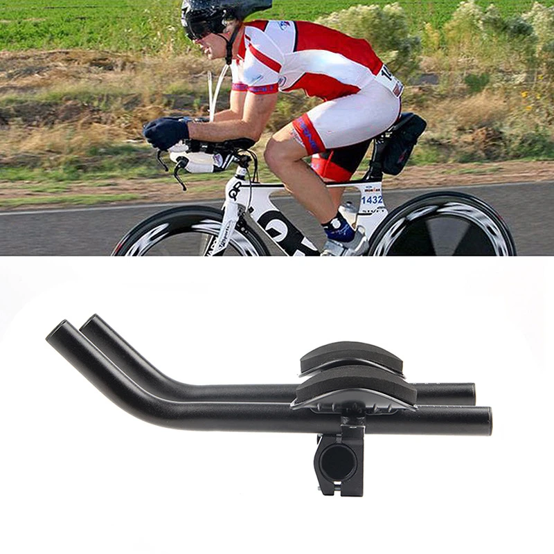 

Bike Rest Bar TT Bike Cycling Race Bicycle Aluminum Alloy Triathlon TT Handlebar Rest Handle Bar Separated 2 pcs Pipe Rest End