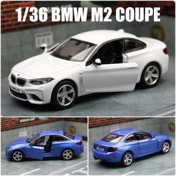 1/36 BMW M2 Sedan Toy Car For Children RMZ City Diecast Vehicle Miniature Model Pull Back Doors Openable Collection Gift For Kid 1
