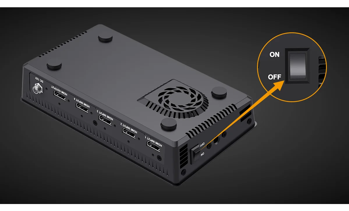 멀티 카메라 비디오 믹서 스위처, LCD 스크린, 4 HDMI 입력, USB 3.0 라이브 스트림, L1 V1