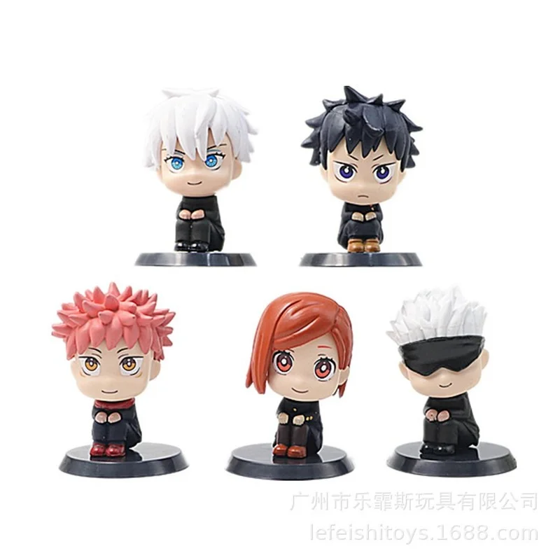 

5pcs/set Hot Anime Spell Fighting Figures Yuji Gojo Satoru Ryomen Sukuna Cartoon Doll Capsule Doll Model Car Ornament Gift