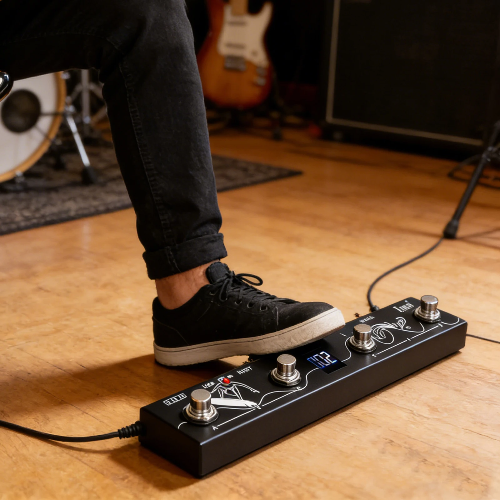 IRIN CHOCOLATE plus Wireless Bluetooth MIDI Pedal Controller Portable Footswitch with App Control Compatible with Windows