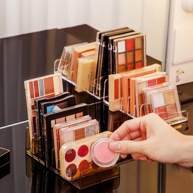 New Eyeshadow Palette Organizer Eyepowder Storage Tray Cosmetics Rack Makeup Tools Compartment Holder For Women Makeup Organizer 6