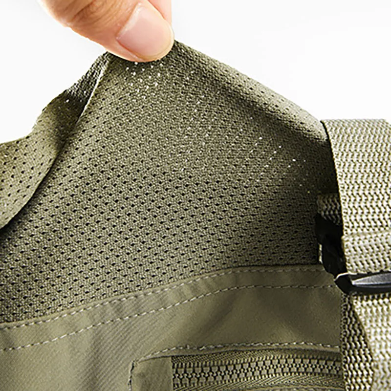 Many Pocket Work Sleeveless Jacket Male Mens Stand Up Collar Vest for Men Women Tactical Hiking Fishing Hunting Jackets