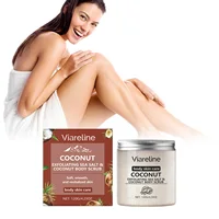 Coconut-Scented Sea Salt Body Scrub - Gentle Cleansing, Nourishes Skin, Leaves Skin Smooth, Exfoliating Body Care Scrub
