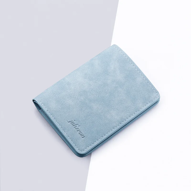 Unisex Fashionable Multi-Card Holder Wallet - Two-Fold Design in Black/Gray