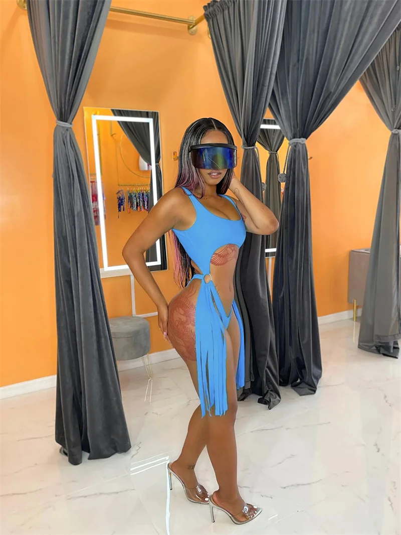 Girls Rave Exotic Dance Wear Sexy Swimwear Stripper Outfits Porno Beachwear  Tassel 1 Piece Bath Suits Drop Shipping - Pole Dancing - AliExpress