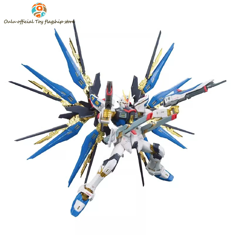 

Original Bandai Rg 1/144 Scale Gundam Seed Destiny Strike Freedom Assembly Action Figure Kira Yamato Halloween Christmas Gift