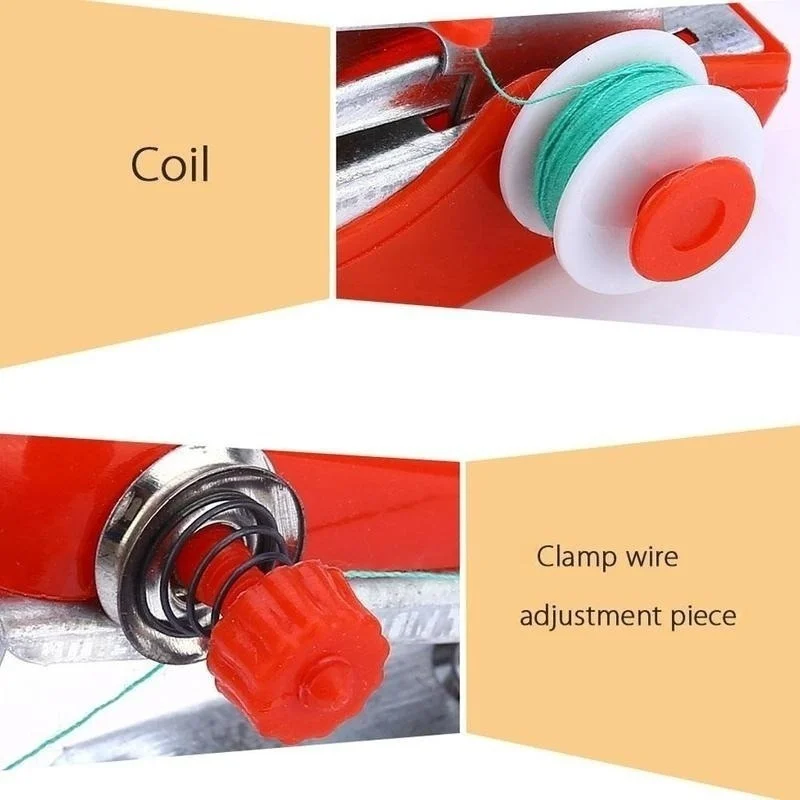 New Household Creative Portable Multifunctional Sewing Machine Manual Sewing Machine Mini Pocket Manual Machine (Random Color)