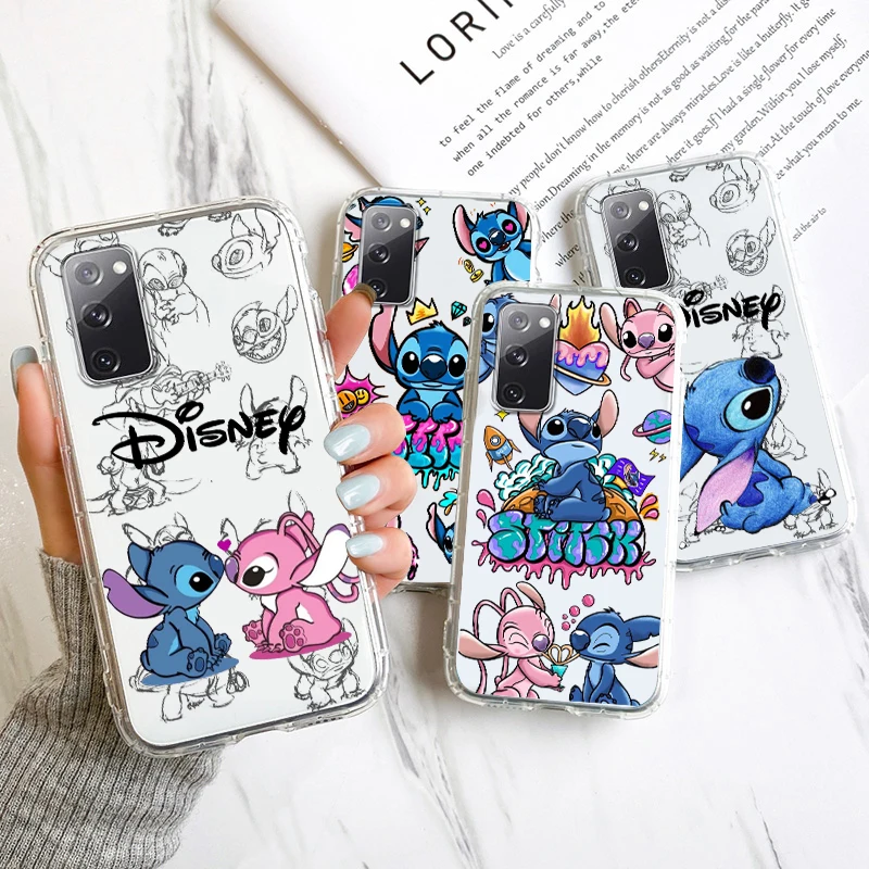 Disney Angel Stitch Lilo Per Samsung A53 A52 A54 A13 A12 A32 A71 A33 A73 A72 A51 A23 A03 5G Cover Trasparente Per Telefono