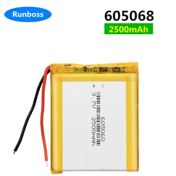 보조배터리 태블릿 PC 노트북용 리튬 폴리머 충전식 배터리, 패드 전자책, PDA MID, 2500mAh, 605068 625068, 7 인치, 9 인치, 1-4 개