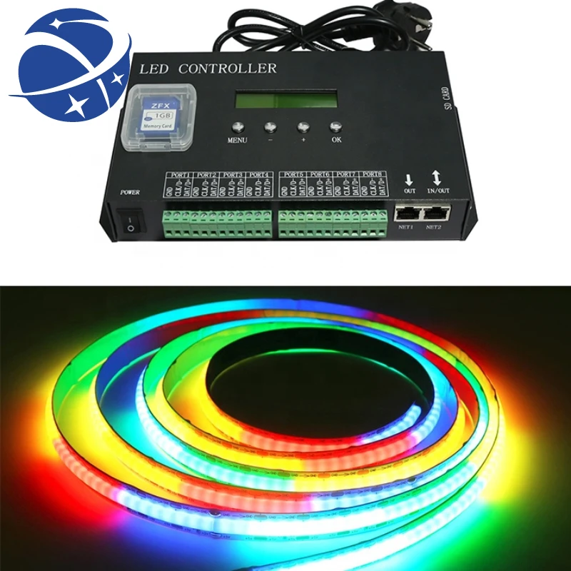

Artnet / DMX To SPI Pixel Controller 8 ports Output H807SA For WS2811 WS2812 WS2815 RGB RGBW Led Strip Lights