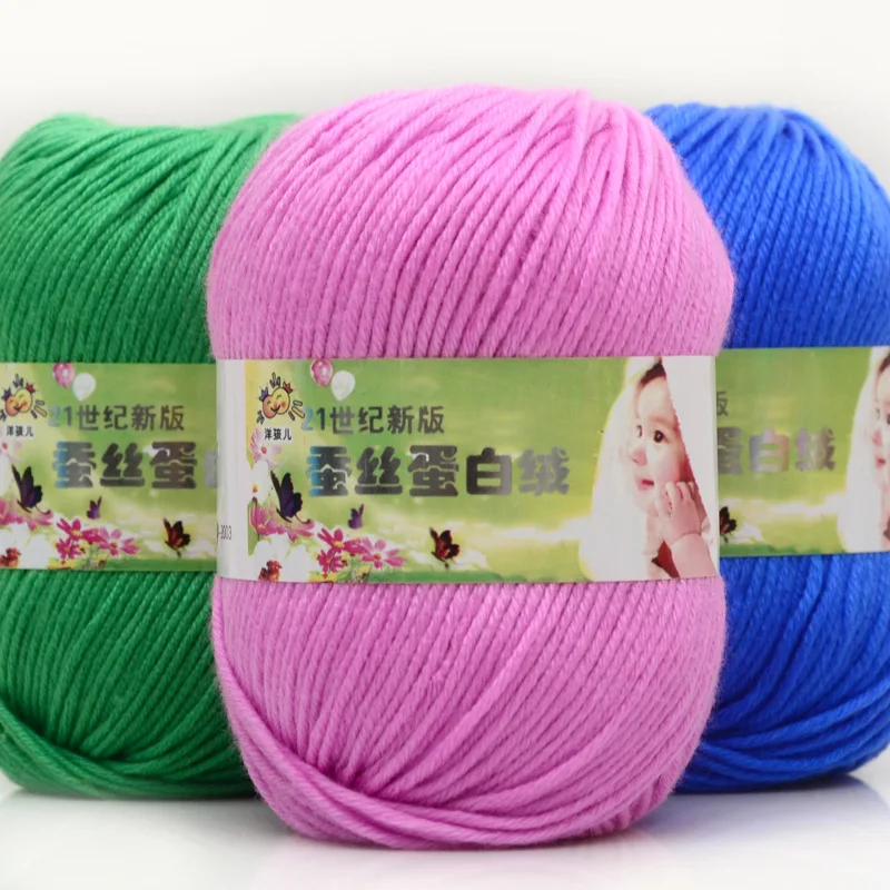 50g/Ball 132 Meters Baby Cashmere Cotton Dot Yarn Soft Warm Lanas For Hand Knitting And Crochet Cloth 3